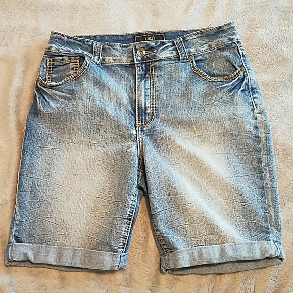 Cato Pants - Cato thick stitch jean shorts